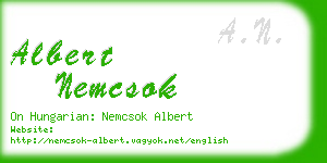 albert nemcsok business card